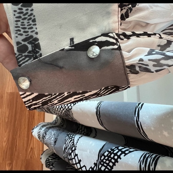 Kirna Zabete For Target Black, Grey And White Abstract Stars High-Low Dress - Picture 10 of 16